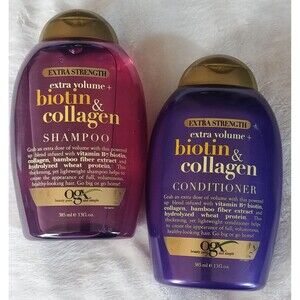 Shampoo and Conditioner new Ogx Biotin and Collagen EXTRA volume hair care